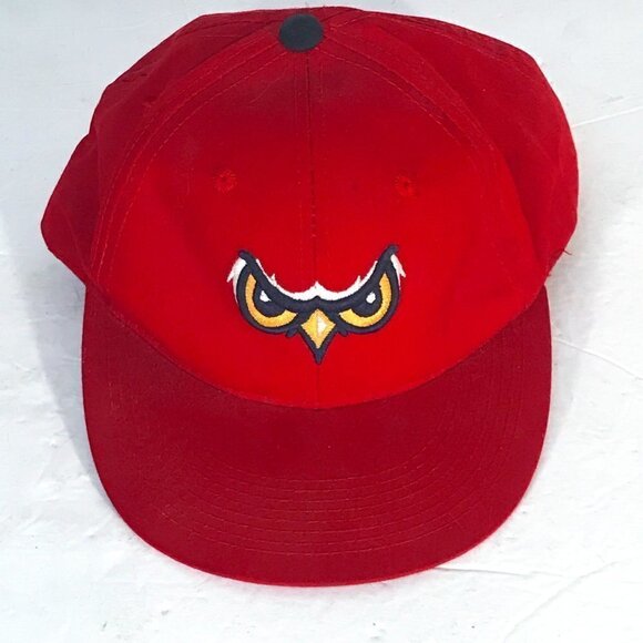 Los Angeles Angels Minor League Owlz Red Adjustable Baseball Hat - Picture 1 of 8